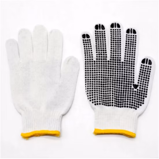 Китай оптовые ПВХ/пунктирные/точечные перчатки безопасности работы Guante хлопок трикотажные перчатки для работы